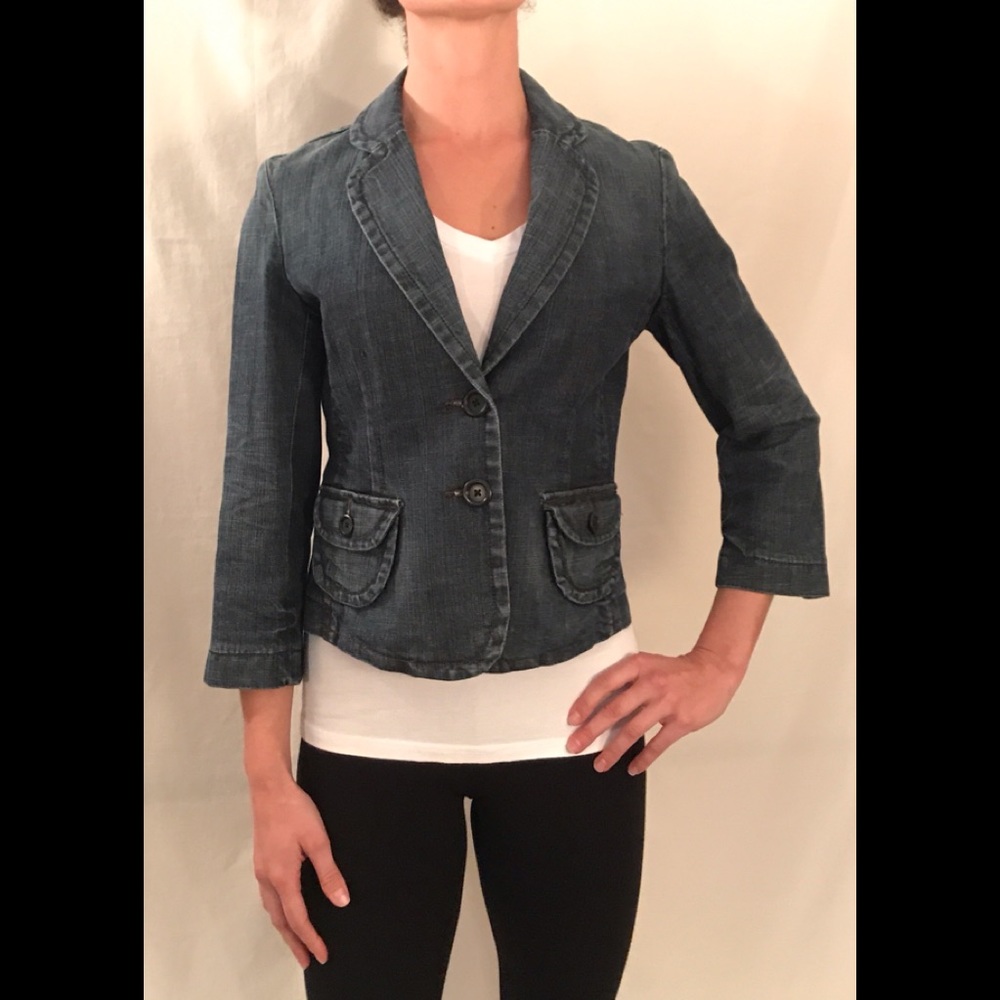 Express Jean blazer 3/4inch sleeves